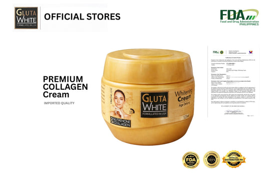 Gluta White Whitening Cream 125ml – Age-Defying Brightening Formula with Glutathione & Collagen