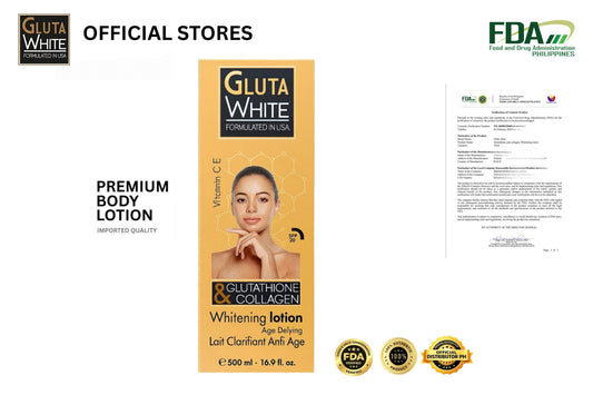 Gluta White Whitening Body Lotion with Glutathione & Collagen – 500ml