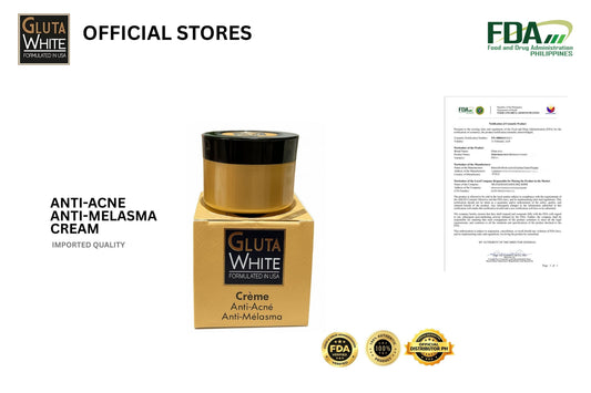 Gluta White Anti-Acne & Anti-Melasma Cream 15gm – Glutathione & Collagen Whitening Formula