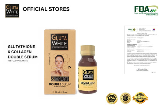 Gluta White Double Serum 60ml – Glutathione Collagen Brightening & Hydrating Face Serum