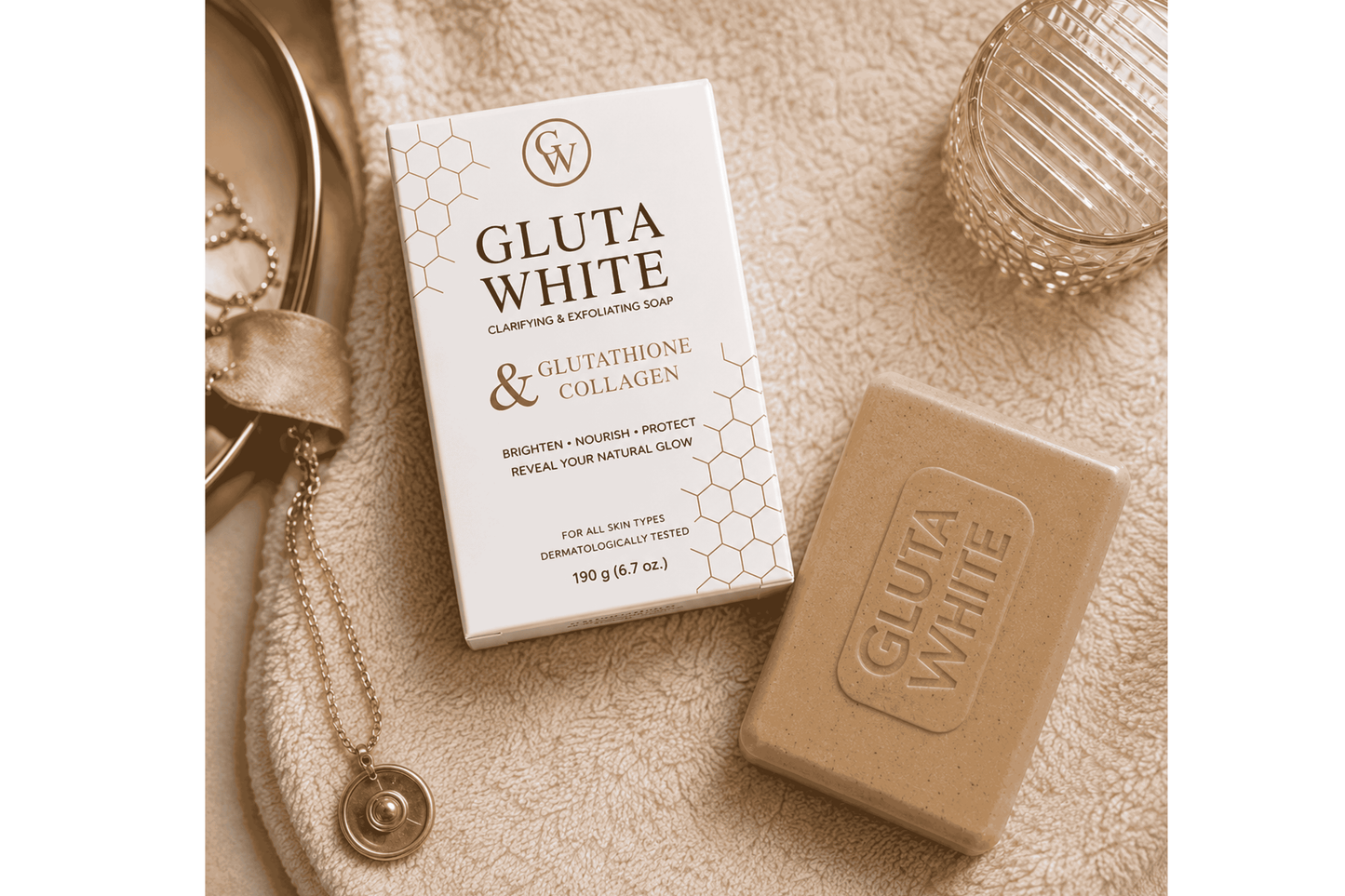 Gluta White Clarifying & Exfoliating Soap 190g | Premium Packaging