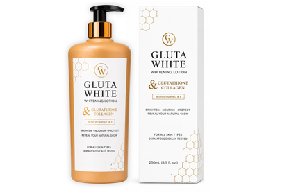 Gluta White Whitening Lotion 250ml | Glutathione & Collagen | Premium Packaging