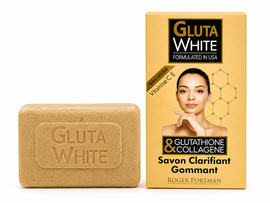 Gluta White Clarifying Exfoliating Soap – Glutathione & Collagen Brightening Formula | Formulated in USA